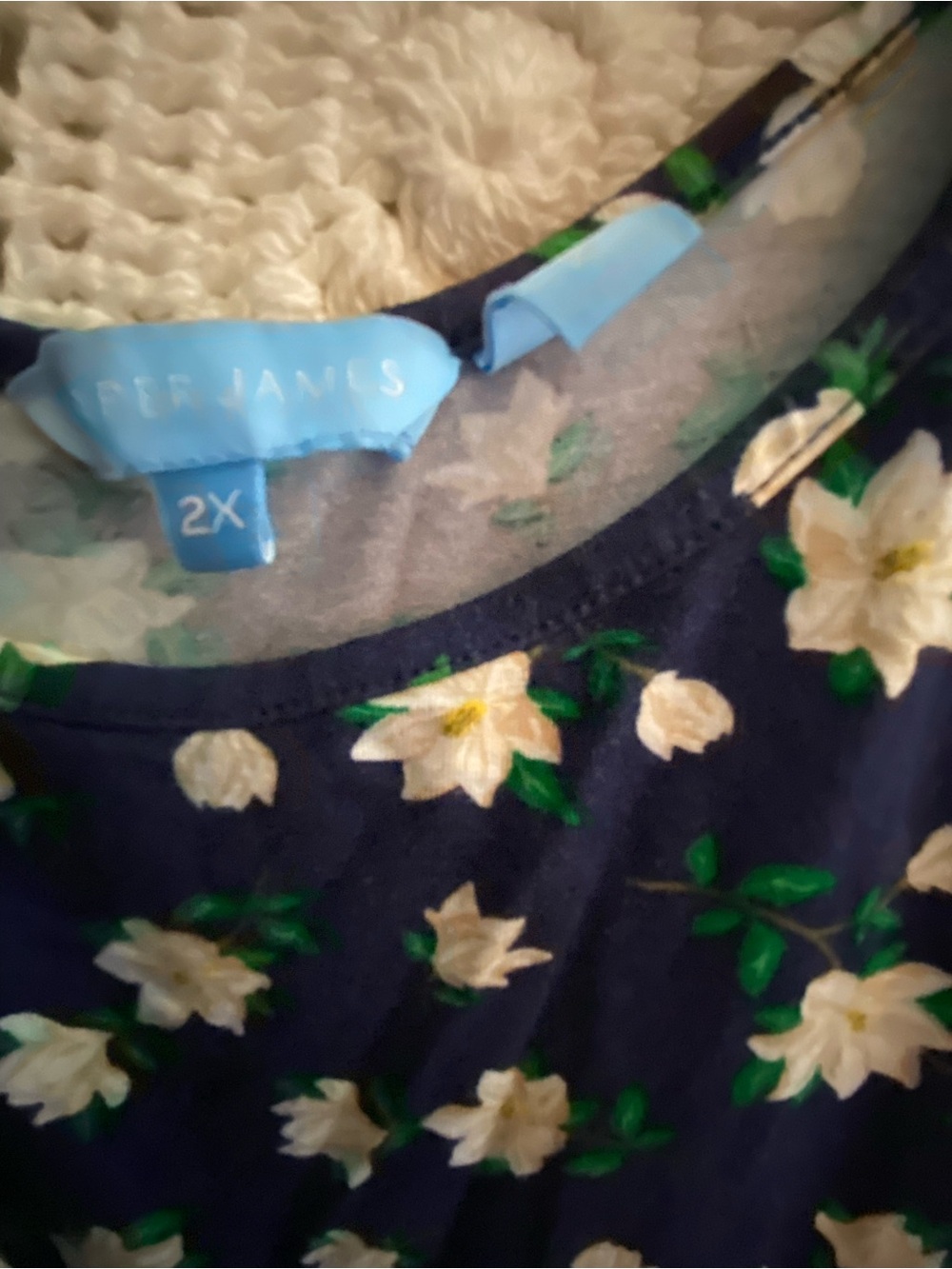Draper James 2X Navy White Floral Midi Dress Fit & Flare 💙 - Picture 3 of 7